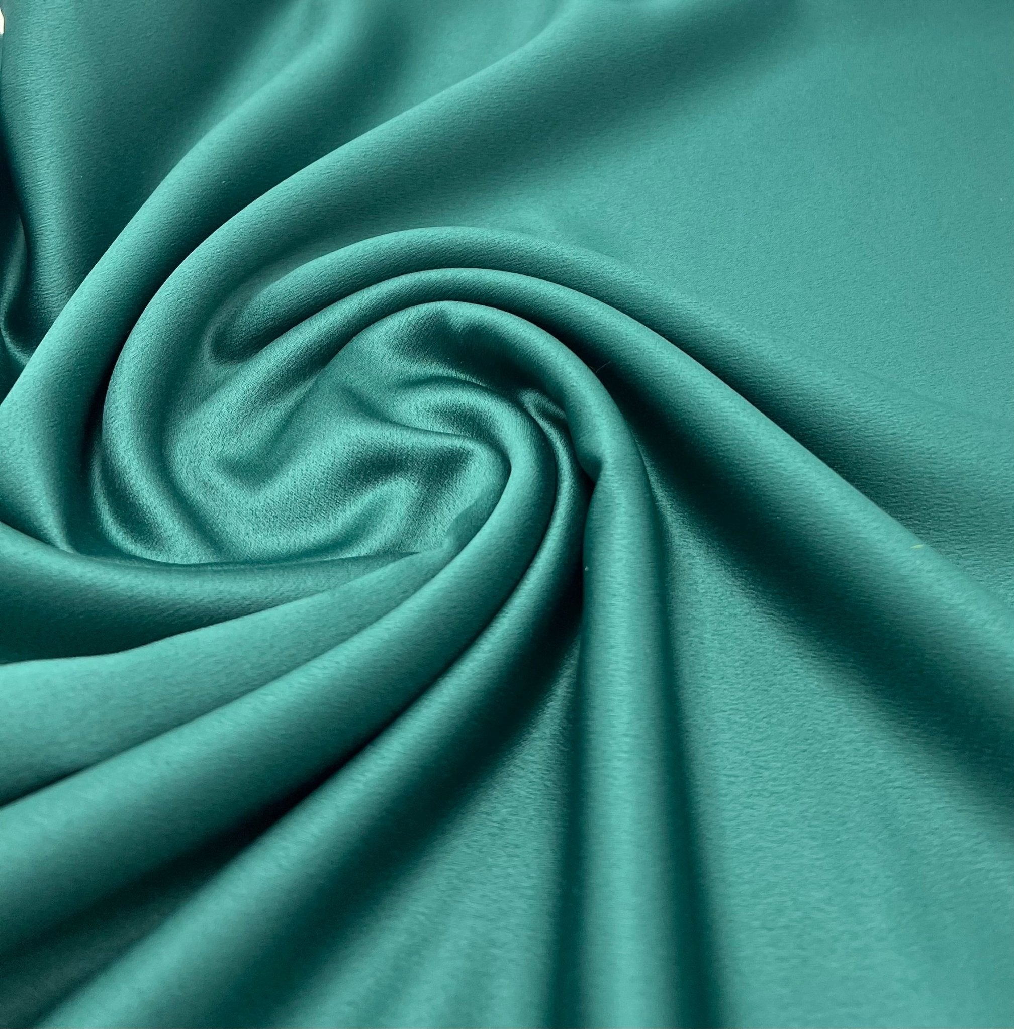 Bottle Green Recycled Satin 160GSM Dress Craft Non Stretch Fabric - T9 Fabrics
